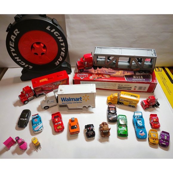 Mattel Other - Disney Pixar Cars Lot Mattel Diecast CARS Movie Toys Cars TRUCK HAULER CASE AD